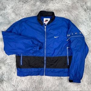 Vintage NIKE Swoosh Blue Lined Windbreaker Youth